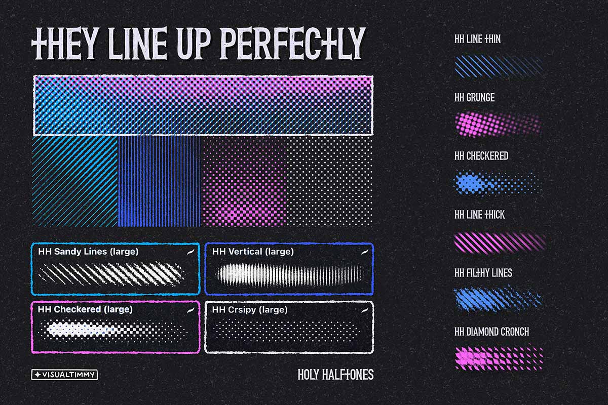 perfect halftones for procreate - holy halftones - pop art brushes