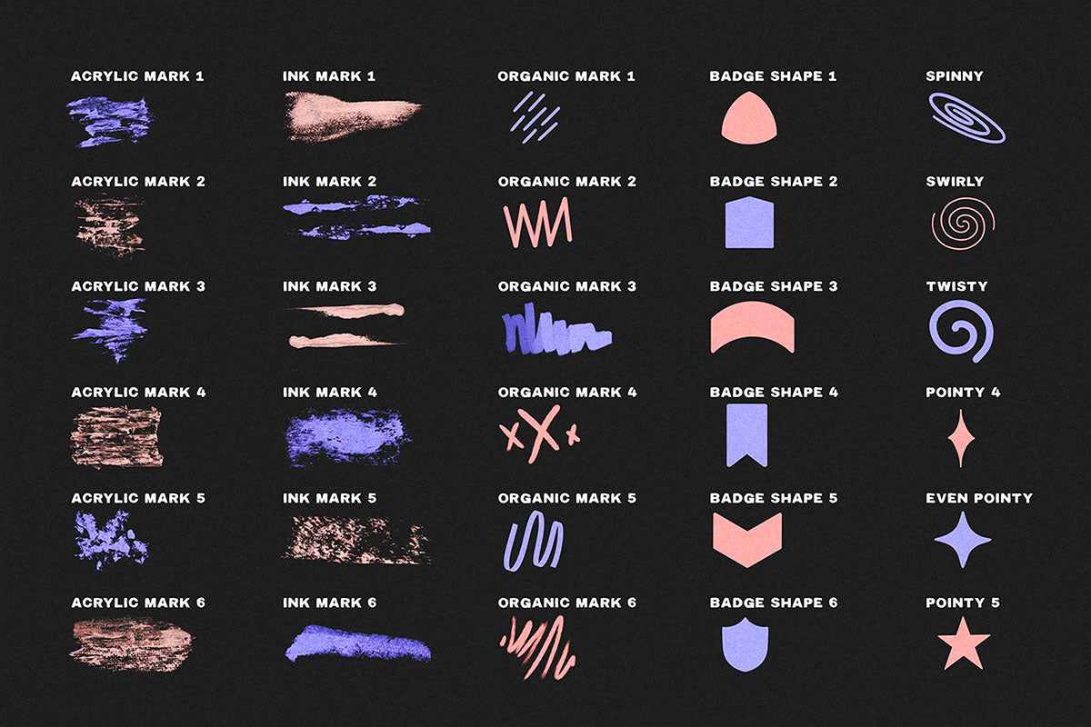 texture stamps for procreate - organic procreate stamps - visualtimmy