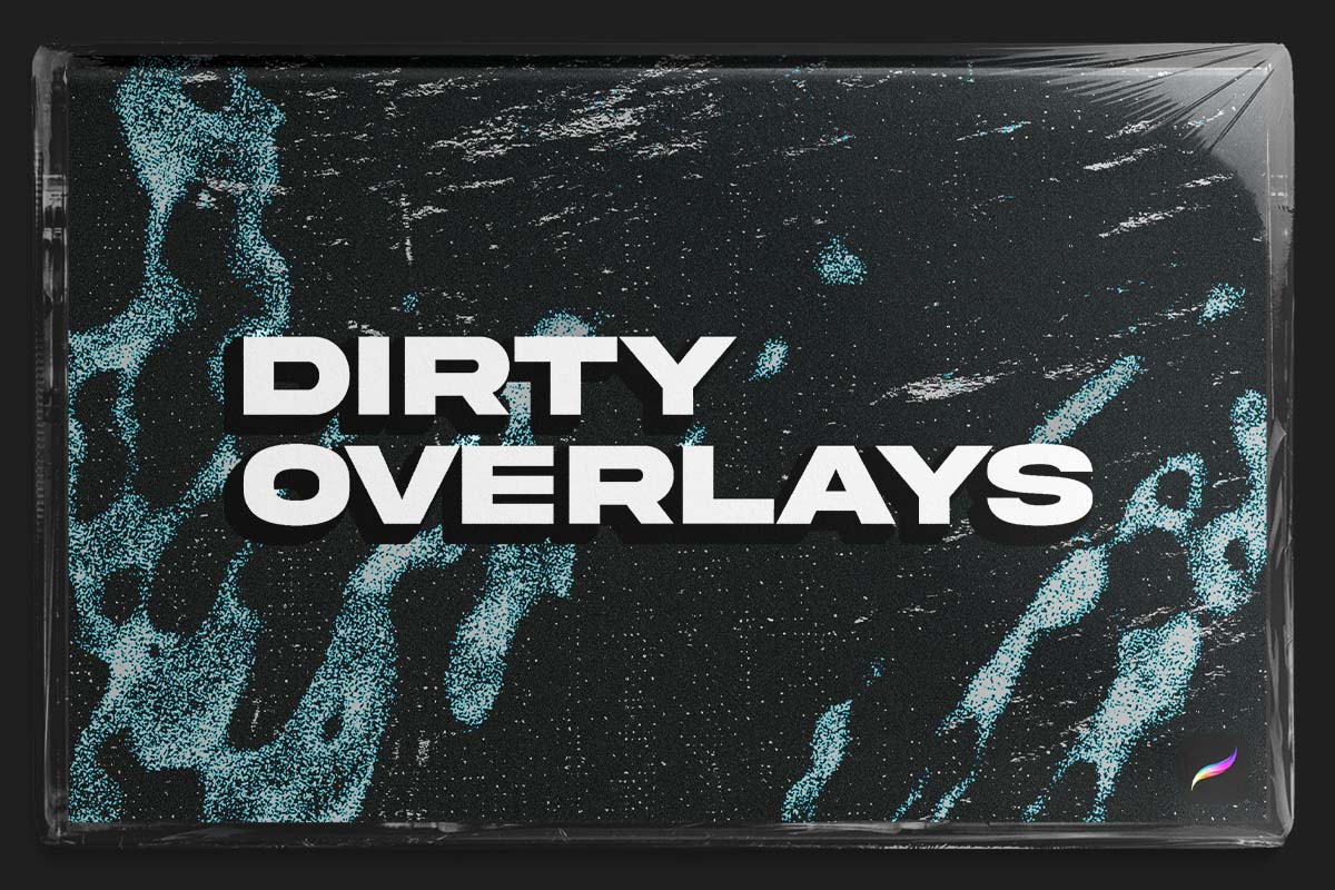 Dirty overlays procreate brush pack, visualtimmy