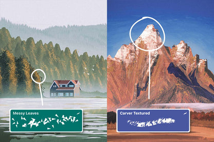 dream paints procreate brush set - visualtimmy, sunset ninja illustration