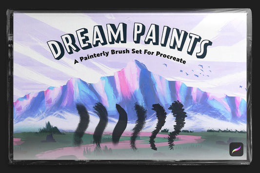 realistic paint brushes for procreate - dream paints by visualtimmy
