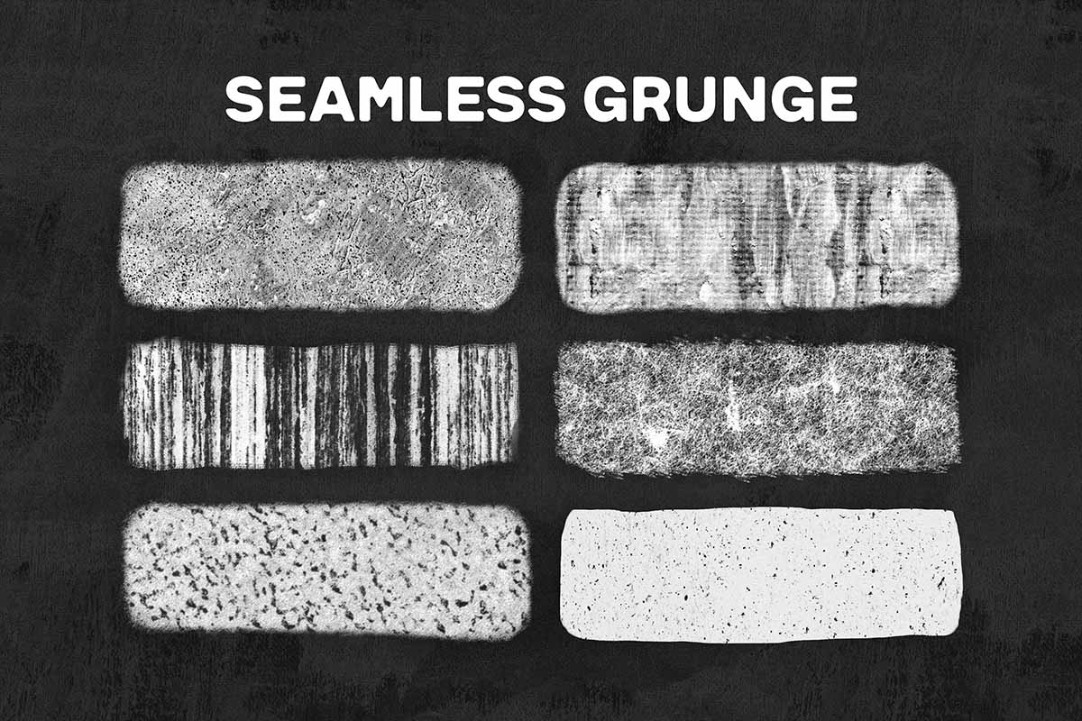 Seamless grunge brushes for procreate - grunge textures procreate - seamless universe - visualtimmy visual timmy