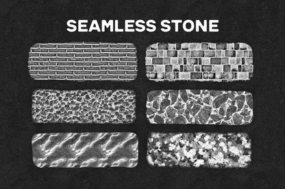 Seamless stone, seamlees bricks, seamless marble procreate brushes - seamless universe - visualtimmy visual timmy