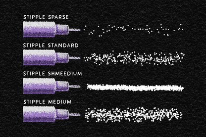 Stipple brushes for Procreate - Stipple Machine by VisualTimmy - Visual Timmy - Procreate texture brushes for inking