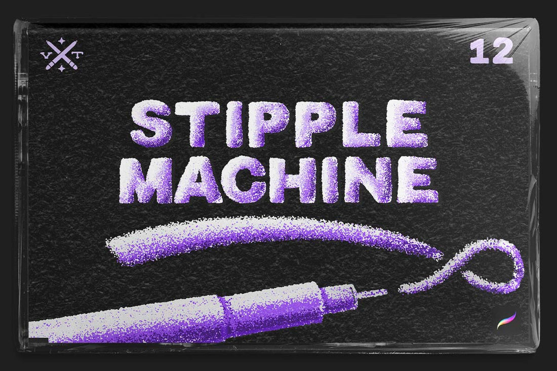 Random Stipple Machine Stipple Machine for Procreate - 12 Stipple Brushes | VisualTimmy