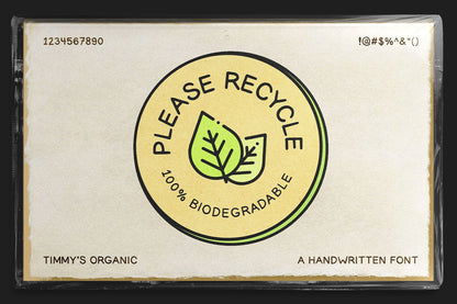 timmys organic - visualtimmy - custom handwritten font - sans serif organic font