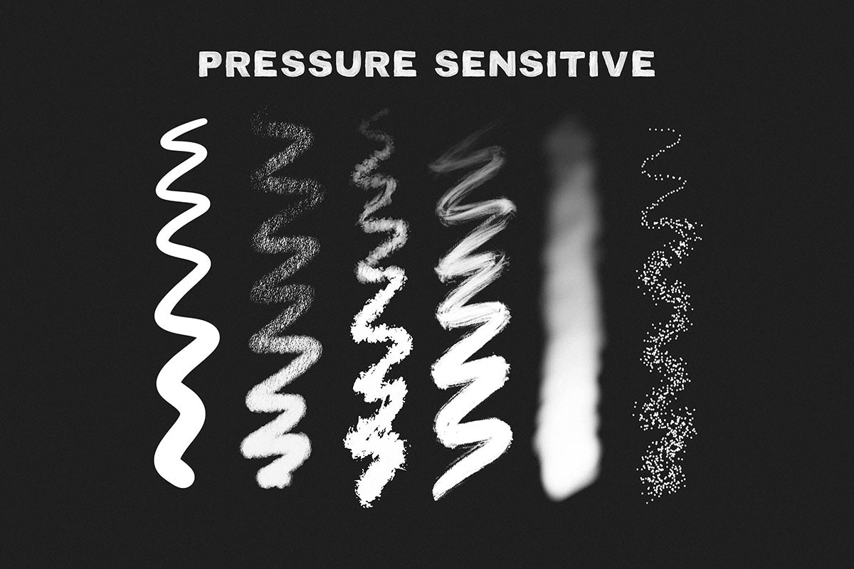 pressure sensitive procreate brushes - visualtimmy - procreate bundle